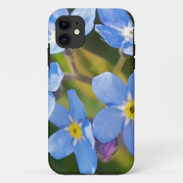 Peaceful Floral Forget Me Not Case-Mate iPhone Case (Back)