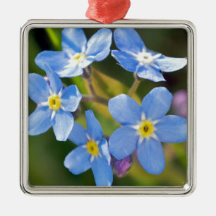 Peaceful Floral Forget Me Not Metal Tree Decoration