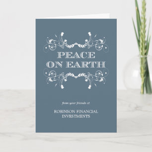 Peaceful Florals Business/Corporate Holiday Card