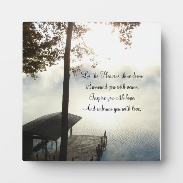 Peaceful Foggy Lake Inspirations Plaque (Front)