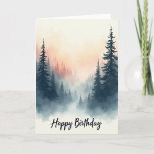 Peaceful Forest Birthday Card