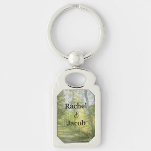 Peaceful Forest Couple in Love Key Ring
