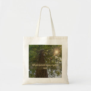 Peaceful Forest With Golden Light Nature Photo Tote Bag