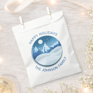 Peaceful Frosted Landscape Custom Favour Bag