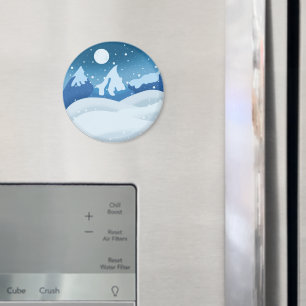 Peaceful Frosted Landscape Magnet
