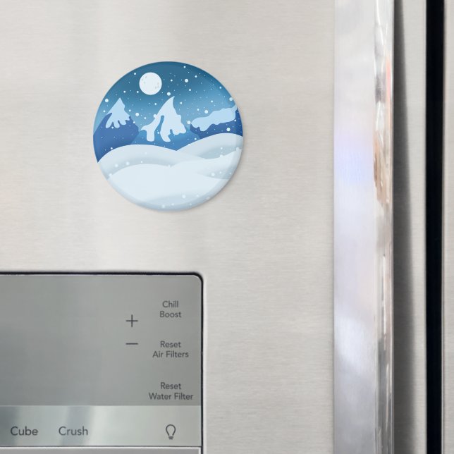 Peaceful Frosted Landscape Magnet (In Situ (Fridge))