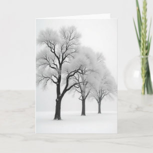 Peaceful Frosted Trees Card