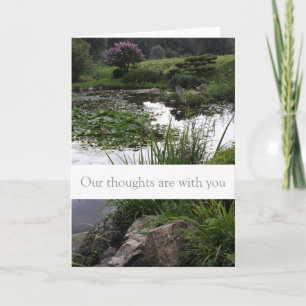 Peaceful Garden Condolences Sympathy Card
