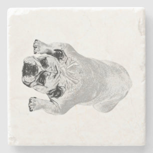 Peaceful Gathering Bulldog Touch Stone Coaster