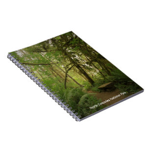 Peaceful Green Forest Trail in Washington Notebook