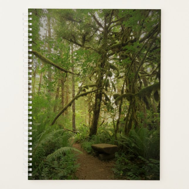 Peaceful Green Forest Trail in Washington Planner (Front)
