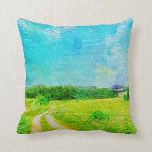 Peaceful Green Outdoor Landscape Cushion