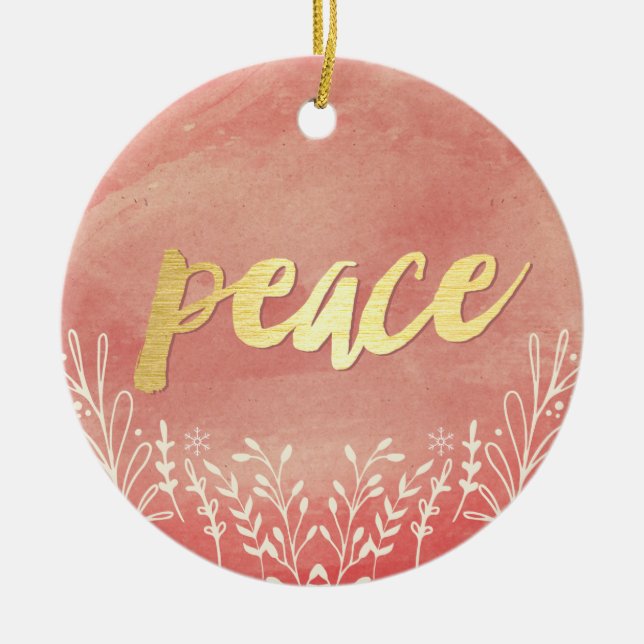 Peaceful Greeting Custom Ornaments (Front)