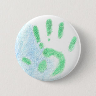 Peaceful Hand 6 Cm Round Badge