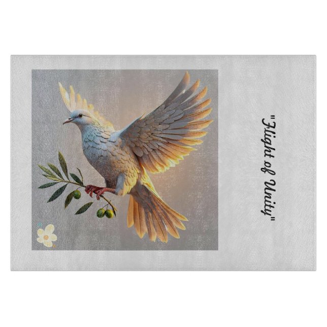 "Peaceful Heart Beats" Cutting Board (Front)