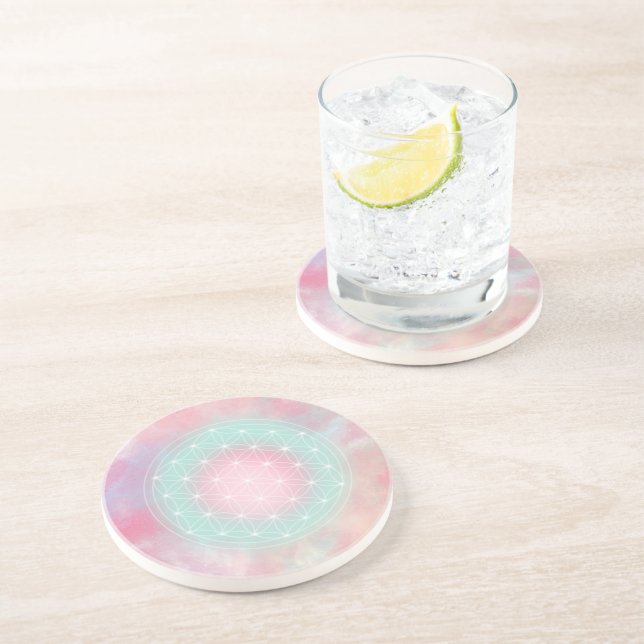 Peaceful Heart – Flower of Life Coaster (Side)