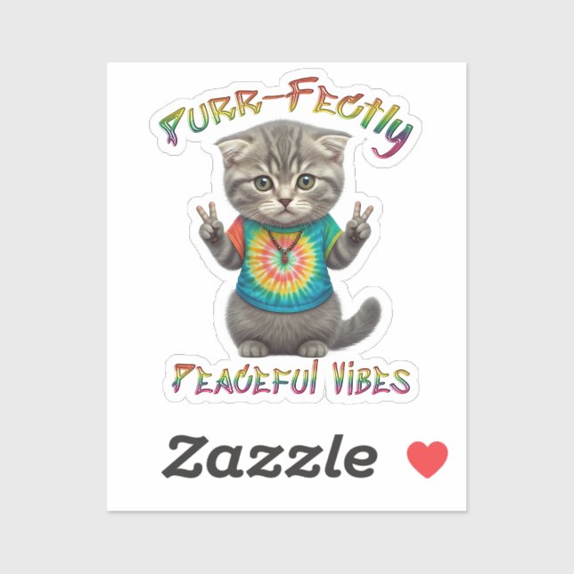 Peaceful Hippie Boho Kitten Vibes  (Sheet)