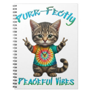 Peaceful Hippie Boho Kitten Vibes  Notebook