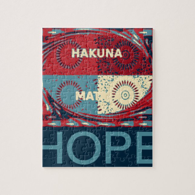 Peaceful Hope: A Calming Design Hakuna Matata Jigsaw Puzzle (Vertical)