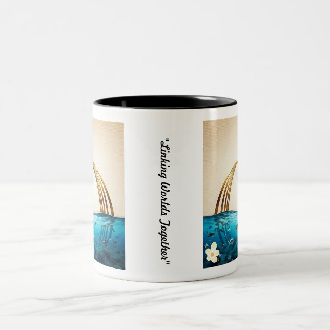 "Peaceful Horizon Found" Two-Tone Coffee Mug (Center)