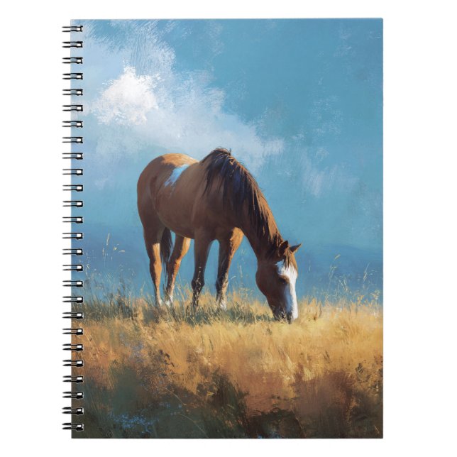 Peaceful Horse Meadow Notebook (Front)