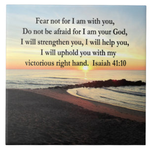PEACEFUL ISAIAH 41:10 SUNRISE PHOTO TILE
