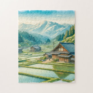 Peaceful Japanese Village – Rice Field Puzzle