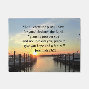 PEACEFUL JEREMIAH 29:11 SUNSET DOORMAT