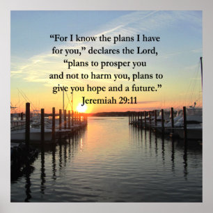 PEACEFUL JEREMIAH 29:11 SUNSET POSTER