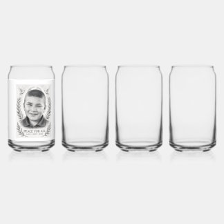 Peaceful Kid Custom Glass - World Peace Day Design