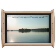 Peaceful Lake and Distant Trees with scripture