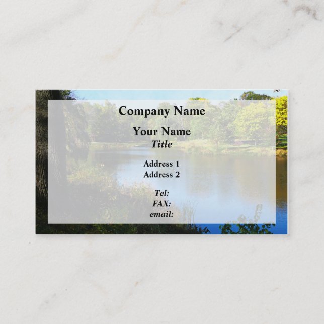 Peaceful Lake Business Card (Front)