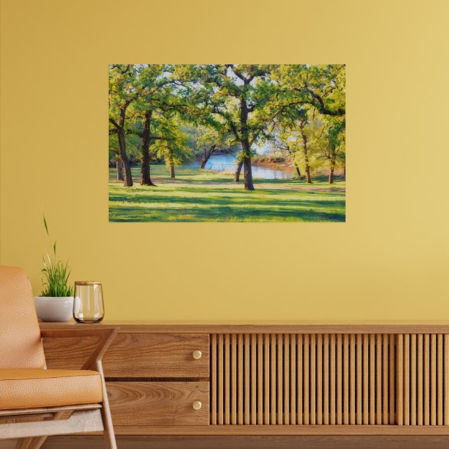Peaceful Landscape Trees Lake Art Print (Living Room 2)