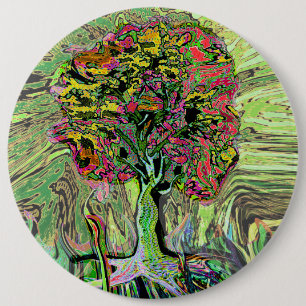 Peaceful Living Tree of Life 6 Cm Round Badge