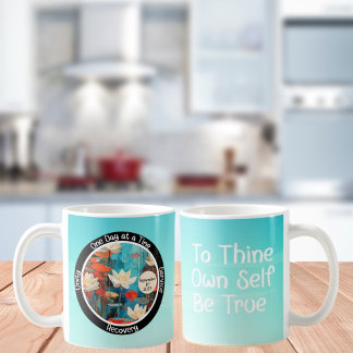 Peaceful Lotus Custom Sobriety Milestone Gift Coffee Mug