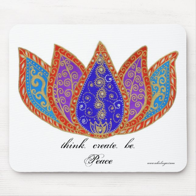 Peaceful Lotus Mouse Pad (Front)