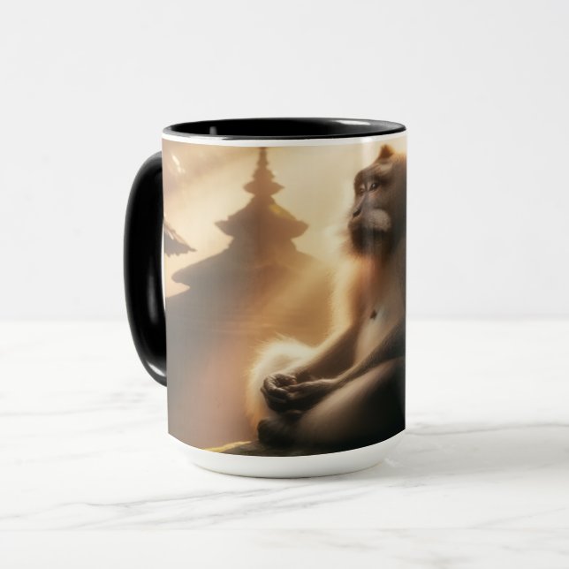 Peaceful Monkey Coffee Mug (Front Left)