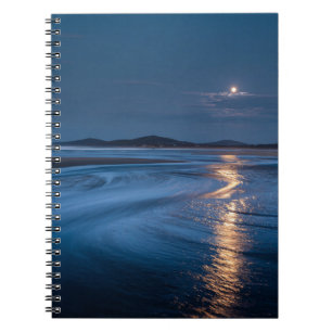 Peaceful Moonlit Ocean Shore Notebook