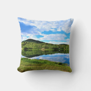 Peaceful Mountain and Lake Cushion