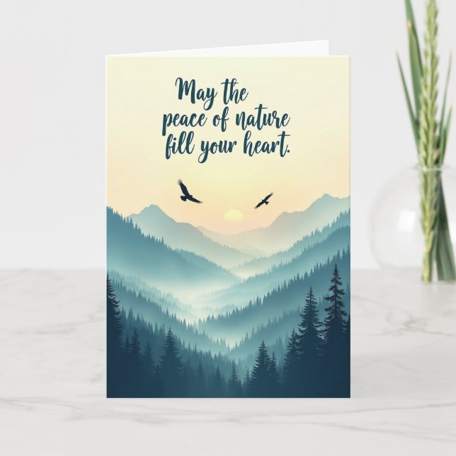 Peaceful Mountain Birthday Card (Front)