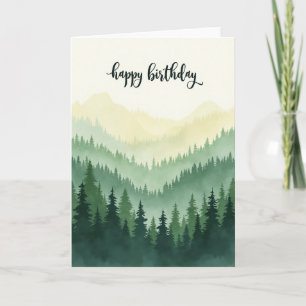 Peaceful Mountain Forest Card