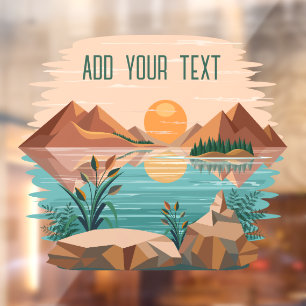Peaceful Mountain Lake Sunset Landscape