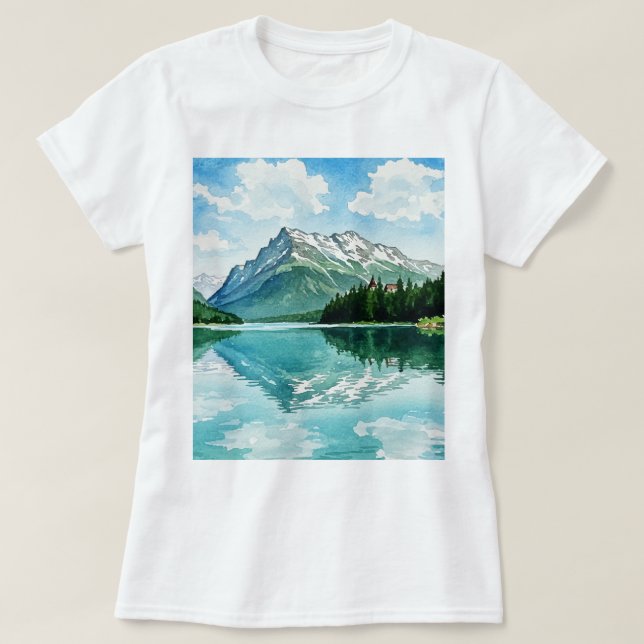 Peaceful mountain landscape T-Shirt (Design Front)