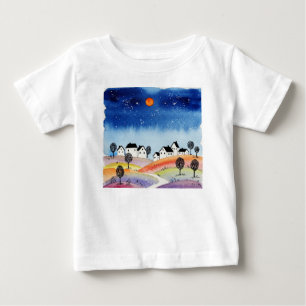  Peaceful nighttime village Baby T-Shirt