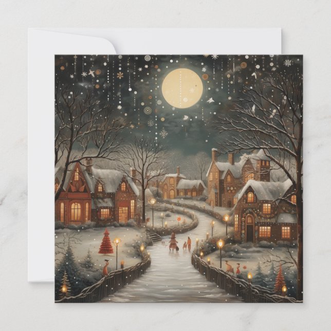 Peaceful Noel Blessings Holiday Card (Front)