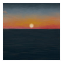 Peaceful Ocean Sunset Painting