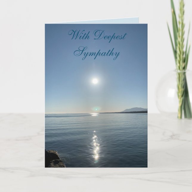 Peaceful Ocean Sympathy Card (Front)