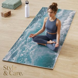 Peaceful Ocean Wave Alignment Training Daily Yoga Mat