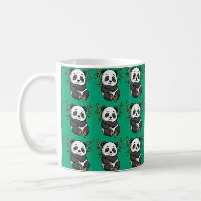 Peaceful Panda Morning Brew Coffee Mug (Left)