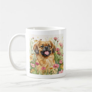 Peaceful Pekingese Watercolor Mug